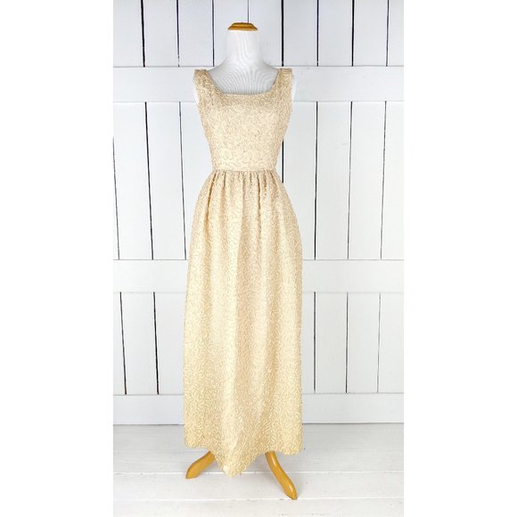 Harry Keiser Dresses & Skirts - Vintage Harry Keiser champagne ribbon empire waist formal cocktail dress